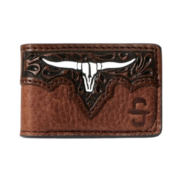 STETSON SKULL BROWN MONEY CLIP - ACCESSORIES WALLET  - 9805004-200
