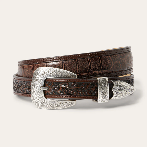 STETSON BROWN COGNAC CROCO PRINT - ACCESSORIES BELT MEN - 9911500-267