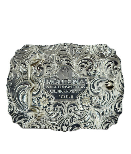MONTANA SILVERSMITHS EAGLE SQUARE COWBOY CAMEO - ACC BUCKLE  - 25815-696