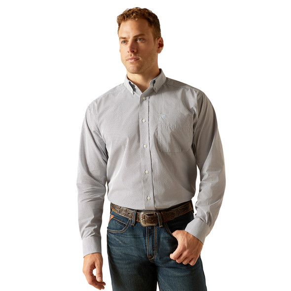 ARIAT WRINKLE FREE WES PEACOAT WHITE - MENS SHIRT  - 10051482