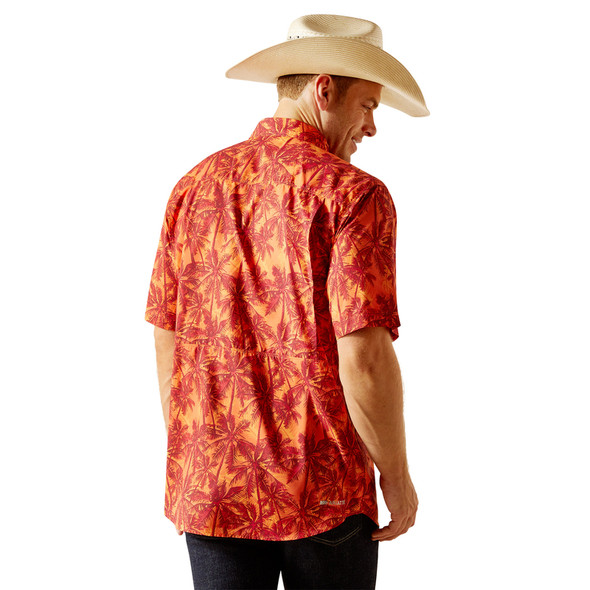 ARIAT VENTTEK OUTBOUND RED PALMS - MENS SHIRT  - 10051318