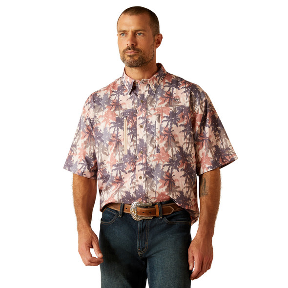 ARIAT VENTTEK CLASSIC SUEDE PALMS - MENS SHIRT  - 10051343
