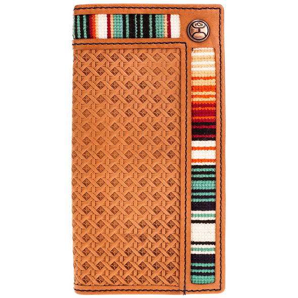 HOOEY TAN BASKETWEAVE SERAPE EDGE - ACCESSORIES WALLET  - HW022-TNSP