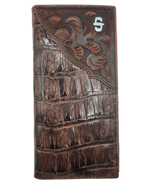 STETSON BROWN FLORAL EMBOSSED RODEO - ACCESSORIES WALLET  - 9803003-255