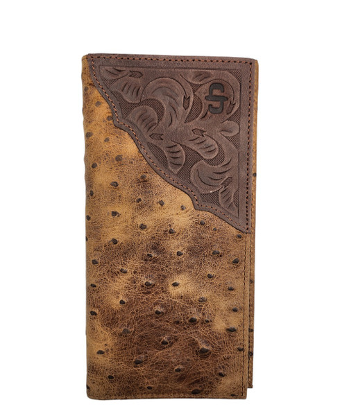 STETSON BROWN OSTRICH RODEO - ACCESSORIES WALLET  - 9802003