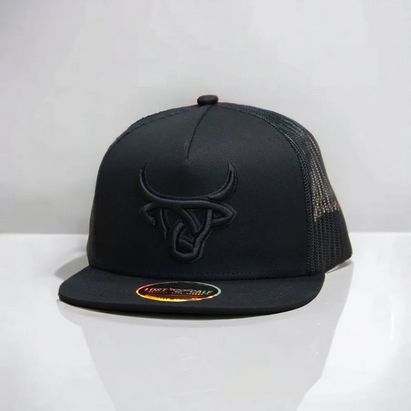 LOST CALF YOUTH BLACK 3D STITCH LOGO - HATS CAP  - CUERVO KID