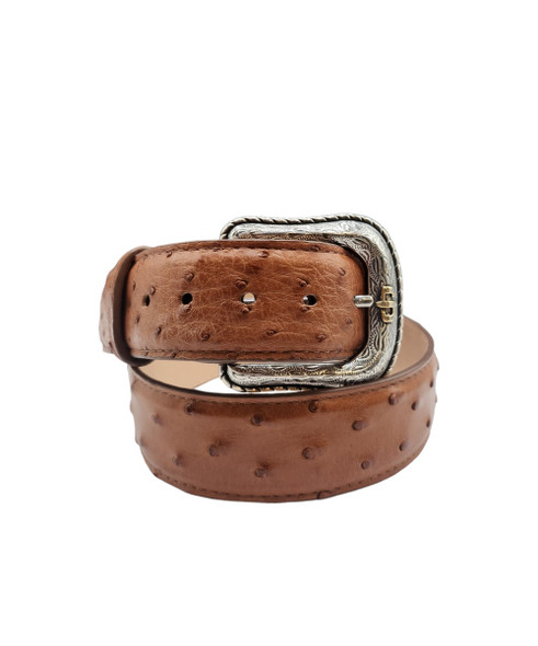 STETSON OSTRICH LEATHER COGNAC - ACCESSORIES BELT MEN - 9916500-243