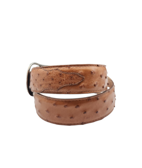 STETSON OSTRICH LEATHER COGNAC - ACCESSORIES BELT MEN - 9916500-243