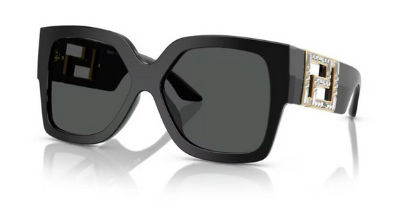 VERSACE GRECA BLACK DARK GREY - SUNGLASS VERSACE  - 4402547887