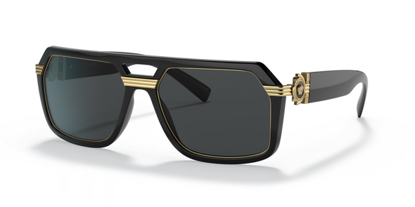 VERSACE BLACK PLASTIC NAVIGATOR - SUNGLASS VERSACE  - 4399GB1/87