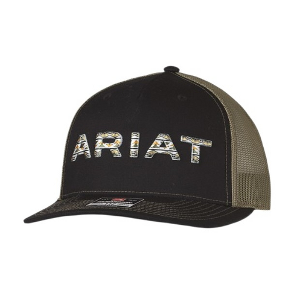 ARIAT BLACK & OLIVE AZTEC LOGO - HATS CAP  - A300086395