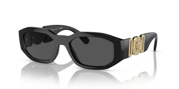 VERSACE MEDUSA BIGGIE BLACK DARK GREY - SUNGLASS VERSACE  - 4361GB1/87