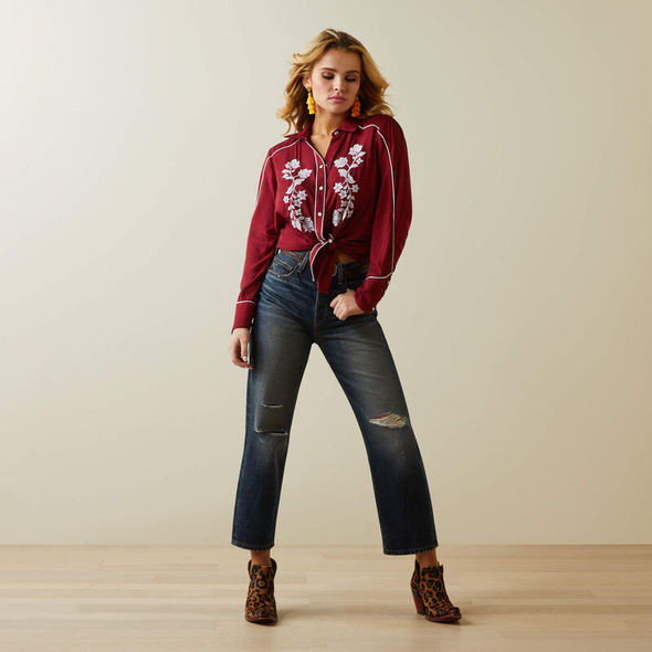 ARIAT ULTRA HIGH TOMBOY STRAIGHT - LADIES JEANS COR - 10045188