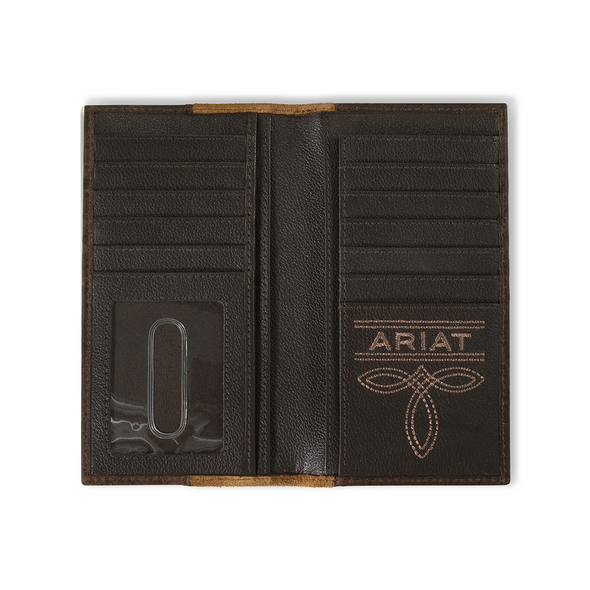 ARIAT RODEO ROUGHOUT CROCO TAN - ACCESSORIES WALLET  - A3560808
