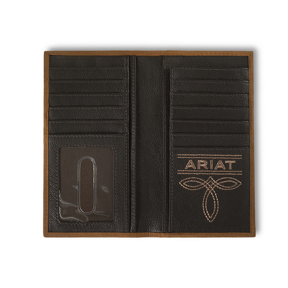 ARIAT RODEO SCROLLING EMBOSSED BROWN - ACCESSORIES WALLET  - A3561244