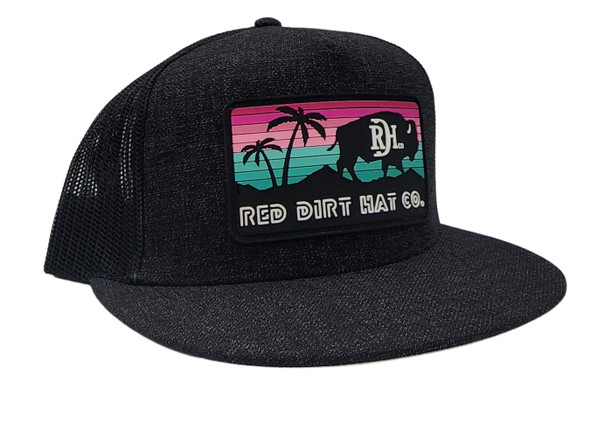 RED DIRT MIAMI VICE HEATHER BLACK - HATS CAP  - RDHC308
