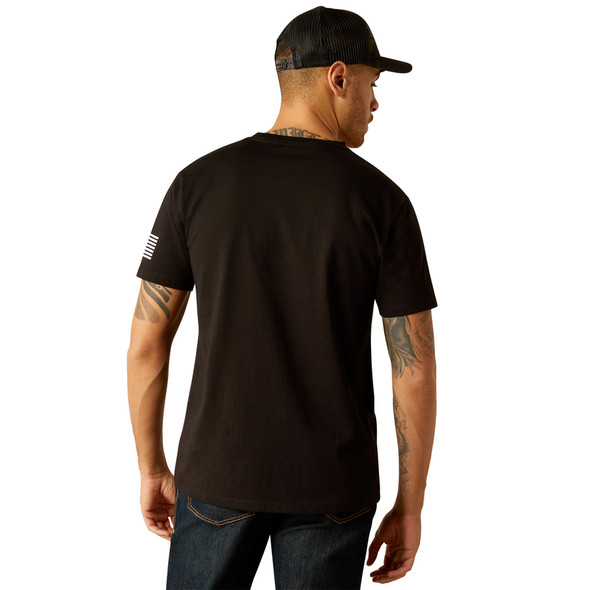 ARIAT SHIELD FLAG BLACK - MENS TEE COR - 10054197