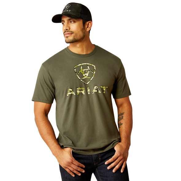 ARIAT LIBERTY USA DIGI CAMO OLIVE - MENS TEE COR - 10054177