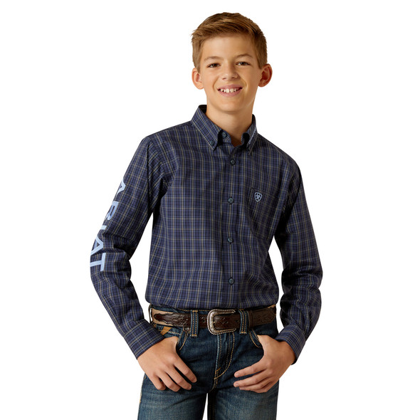 ARIAT KOLT TEAM LOGO NAVY BLUE - KIDS BOYS SHIRT - 10052634