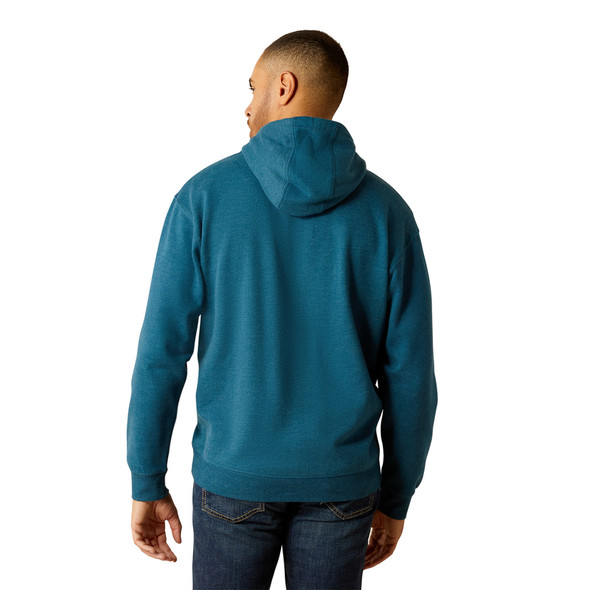 ARIAT BISON PLAINS HYDRA HEATHER - MENS HOODIE  - 10052459