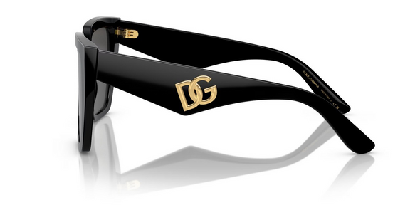 DOLCE & GABBANA LARGE CAT SQUARE BLACK ACETATE - SUNGLASS DOLCE & GABBANA  - 4438501/87