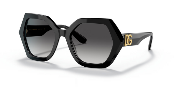 DOLCE & GABBANA BLACK HEXAGON GREY GRADIENT - SUNGLASS DOLCE & GABBANA  - 4406501/8G