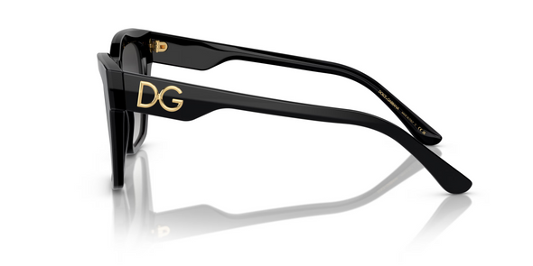 DOLCE & GABBANA MEDIUM SQUARE BLACK ACETATE - SUNGLASS DOLCE & GABBANA  - 4384501/8G