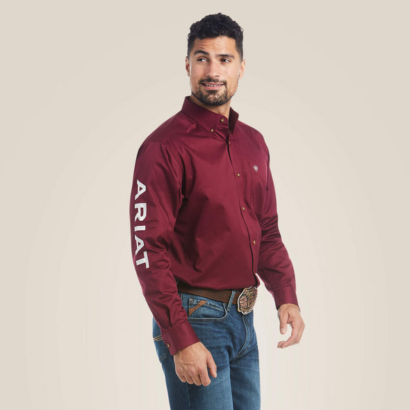 ARIAT MAROON TEAM LOGO CLASSIC FIT - MENS SHIRT COR - 10027995