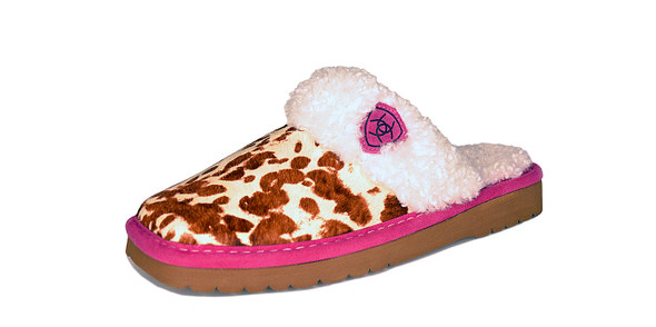 ARIAT JACKIE EXOTIC PONY BROWN PINK - FOOTWEAR LADIES SLIPPERS - AR2830-220