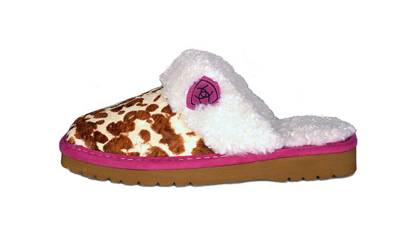 ARIAT JACKIE EXOTIC PONY BROWN PINK - FOOTWEAR LADIES SLIPPERS - AR2830-220