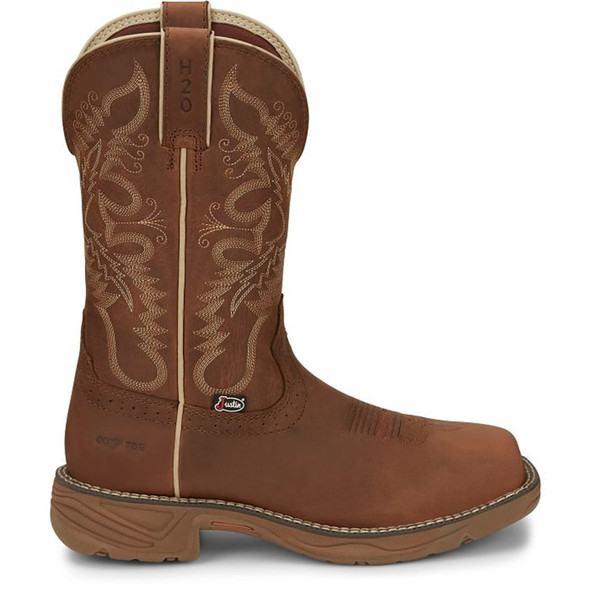 JUSTIN  WOLFE BRONZE BROWN BUFFALO - BOOT MENS WORK - SE4752