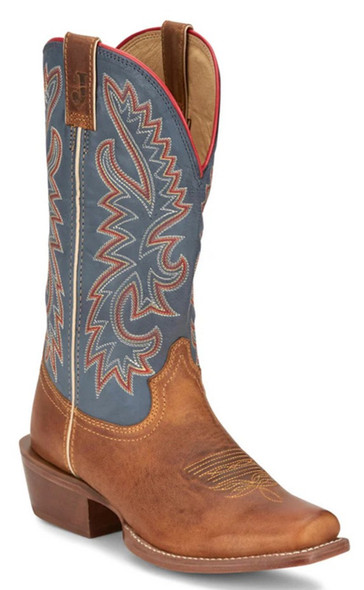 JUSTIN  ROYAL BLUE GOAT BROWN - BOOT MENS WESTERN - FN7251