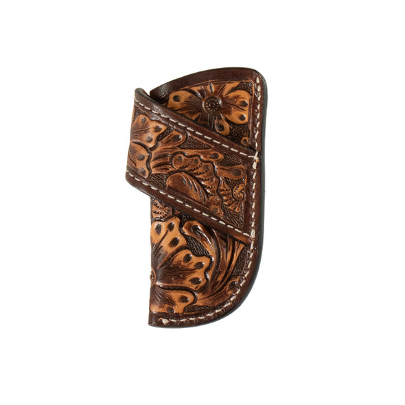 3-D BELT TOOLED FEATHER BROWN - ACC KNIVE SHEATH  - D8402702