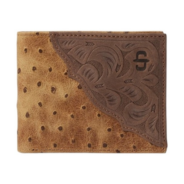 STETSON OSTRICH BIFOLD BROWN - ACCESSORIES WALLET  - 9802002-229