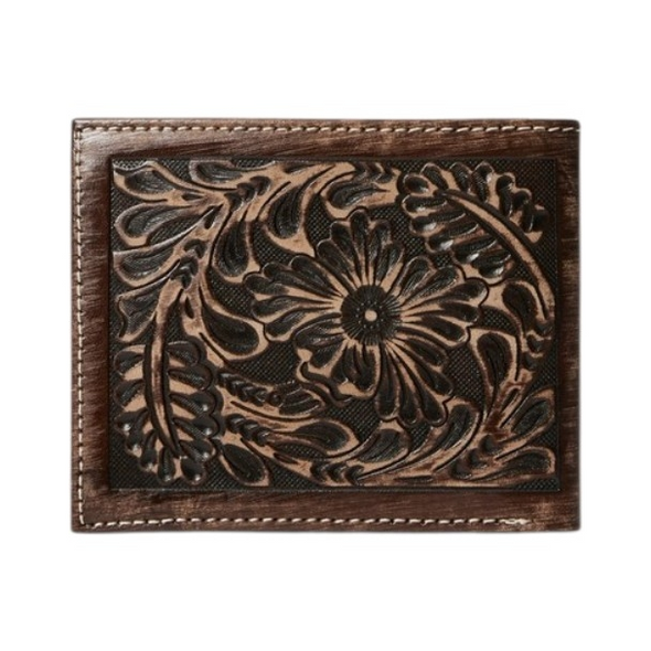 STETSON VINTAGE BROWN BI-FOLD HAIR ON - ACCESSORIES WALLET  - 9804002-203