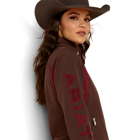 ARIAT NEW TEAM SOFTSHELL CHOC PLUM - LADIES JACKET  - 10052785