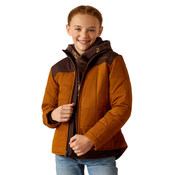 ARIAT CRIUS INSULATED CHESTNUT HORSE - KIDS BOYS JACKET - 10052472