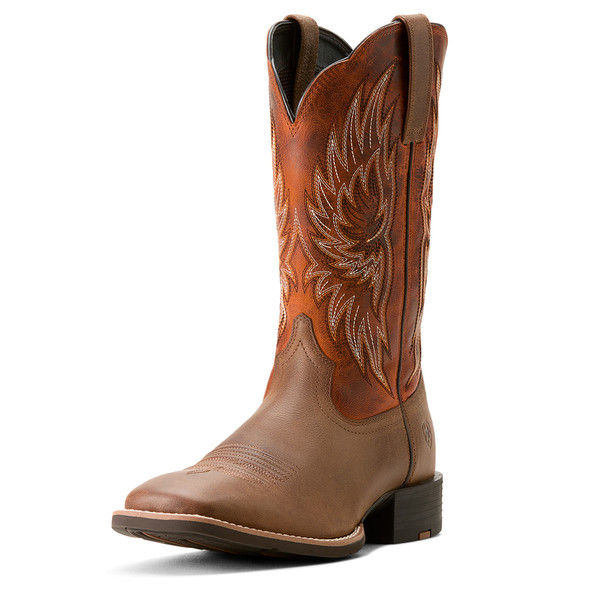 ARIAT SPORT RIDER VINTAGE OAK ORANGE - BOOT MENS WESTERN - 10053565