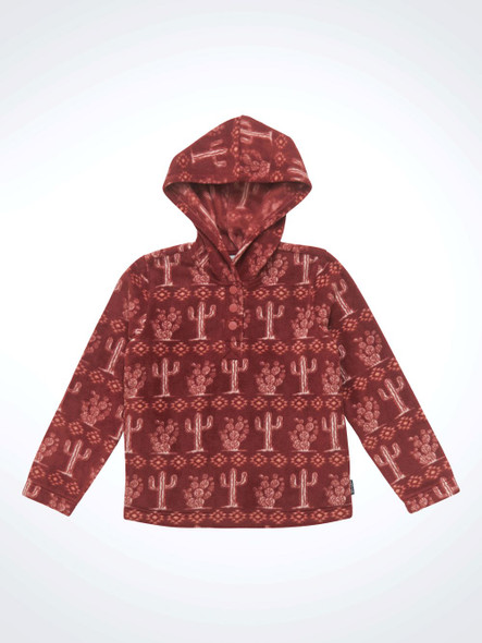 WRANGLER BURGUNDY GIRLS HOODIE - KIDS GIRLS JACKET - 112353143