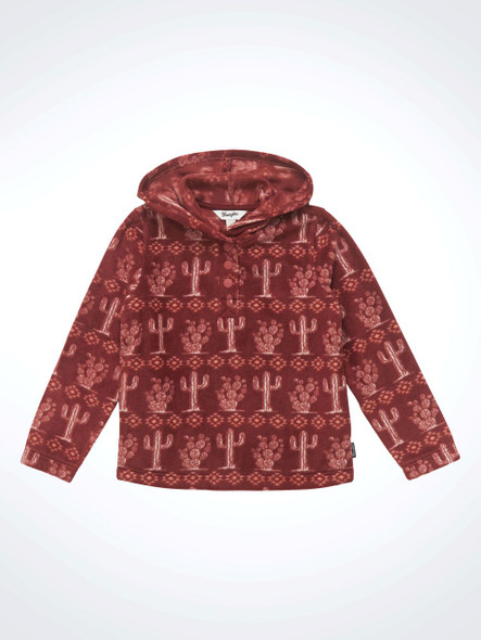 WRANGLER BURGUNDY GIRLS HOODIE - KIDS GIRLS JACKET - 112353143