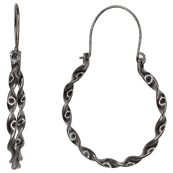 JUSTIN  TWISTED HOOP LATCH BACK - ACCESSORIES JEWELRY EARRINGS - 24057EJ2