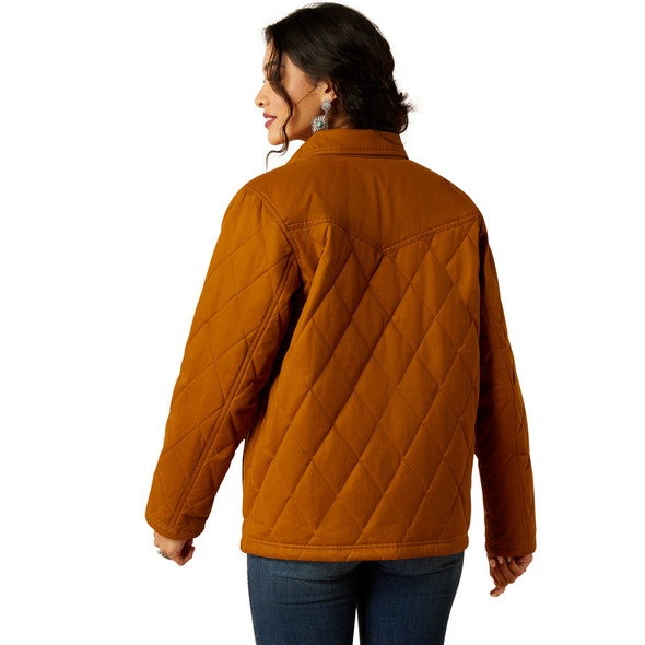 ARIAT GRIZZLY QUILTED BARN CHESTNUT - LADIES JACKET  - 10052400