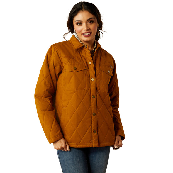 ARIAT GRIZZLY QUILTED BARN CHESTNUT - LADIES JACKET  - 10052400