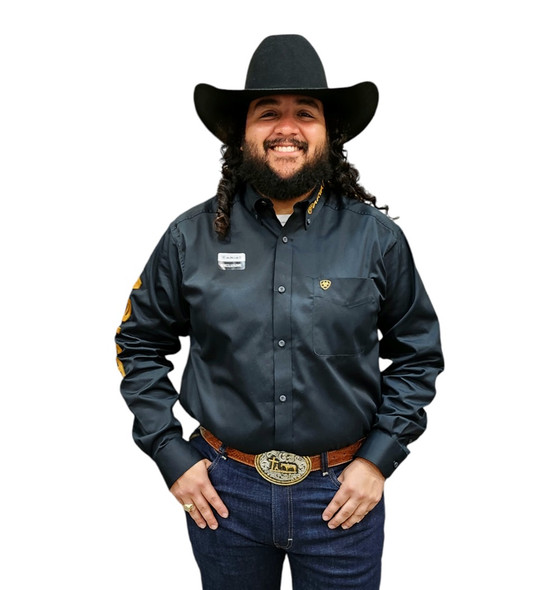 ARIAT TEAM LOGO TWILL BLACK GOLD - MENS SHIRT  - 10060307