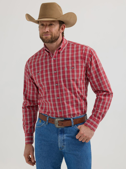 WRANGLER GEORGE STRAIT RED PLAID - MENS SHIRT  - 112356635