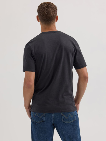 WRANGLER DENIM BULL TEE BLACK - MENS TEE  - 112353904