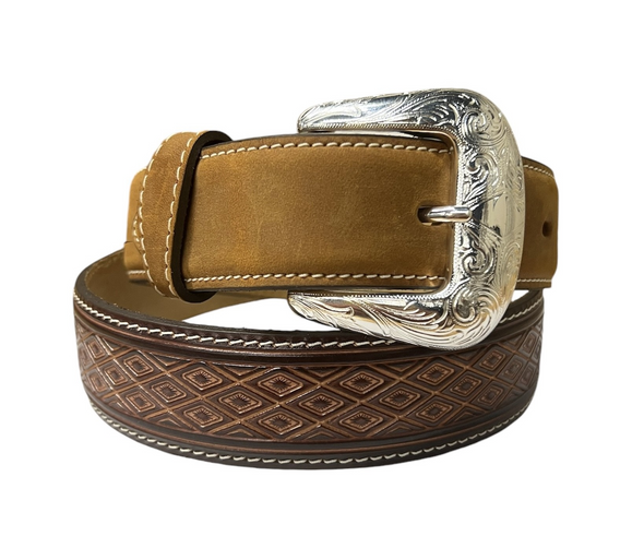 JUSTIN  1 1/2 DIAMOND RIDGE BROWN - ACCESSORIES BELT MEN - C14185