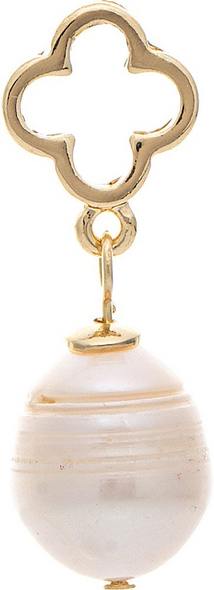 RAIN GOLD PEARL DROP CLOVER - ACCESSORIES JEWELRY EARRINGS - E4890G