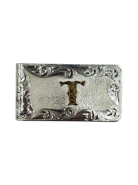 MONTANA SILVERSMITHS MONEY CLIP ENGRAVED LETTER T - ACCESSORIES OTHER  - MCL4-B2T