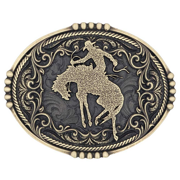ATTITUDE BY MONTANA SILVERSMITHS BUCKING BRONC BUCKLE - ACC BUCKLE  - A950